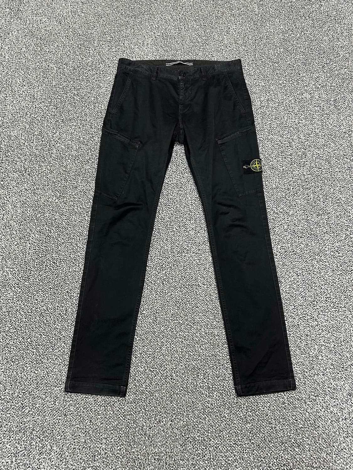 스톤아일랜드 와펜 블랙 워싱바지 상품이미지1