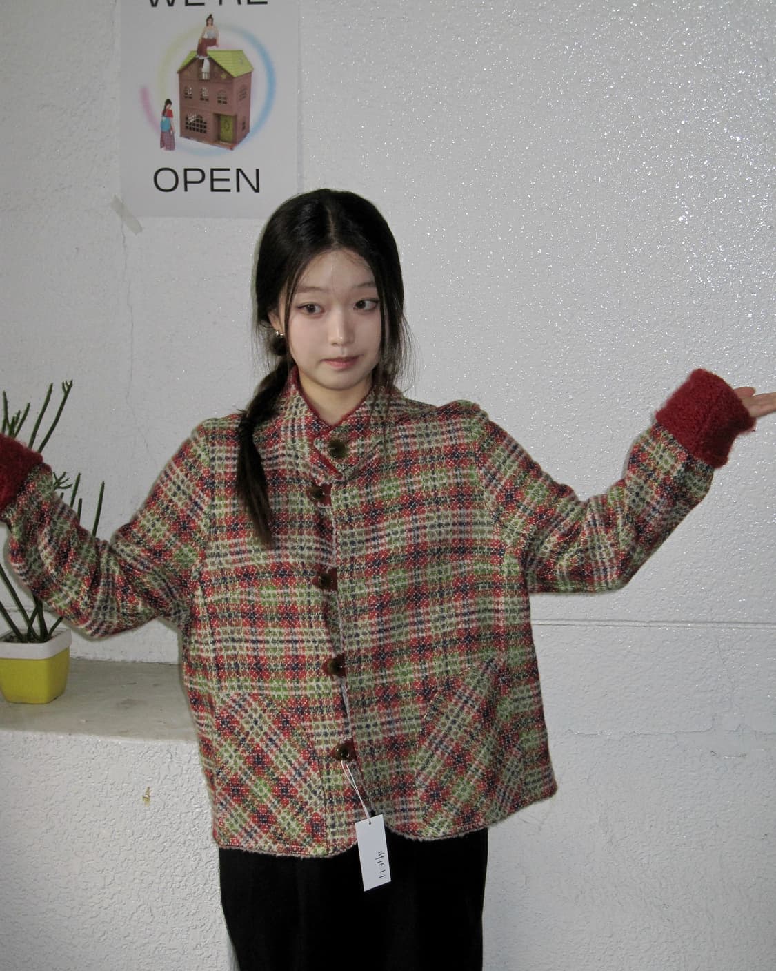 코지 할리데이 체크 자켓 상품이미지5