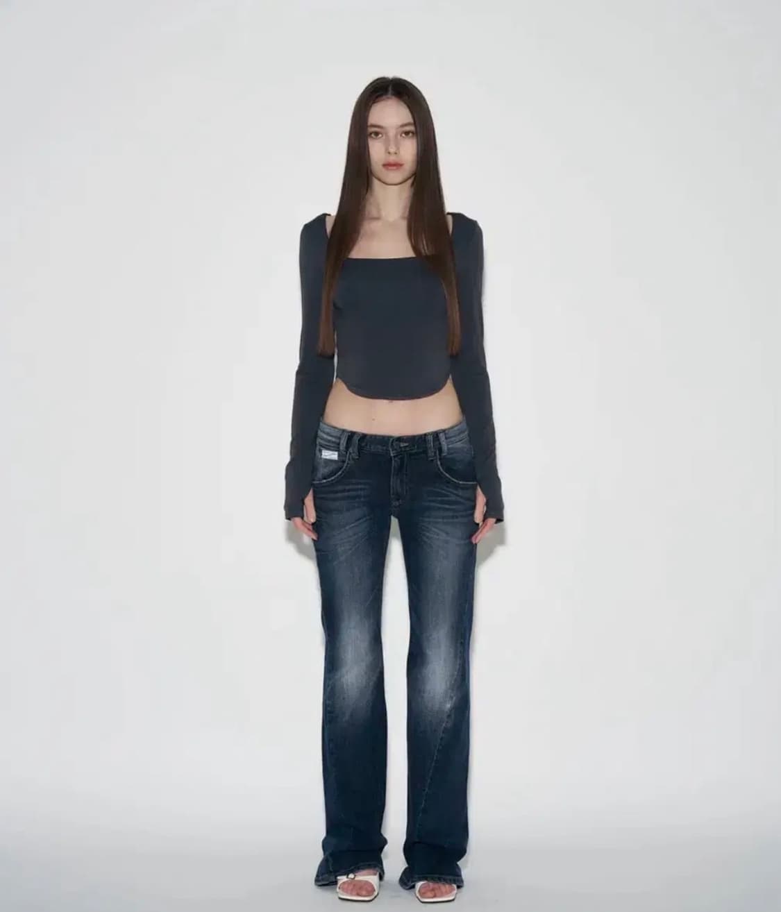 플리즈노팔로우 25빈티지 워싱 부츠컷 데님 팬츠 상품이미지1