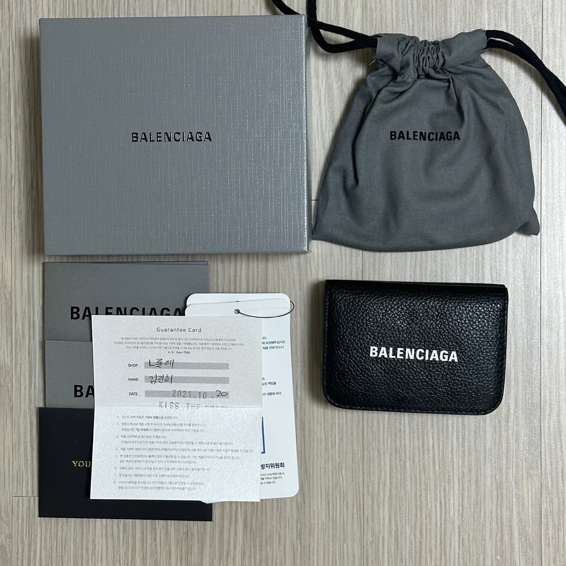 발렌시아가 캐시 미니 월렛 블랙 상품이미지2