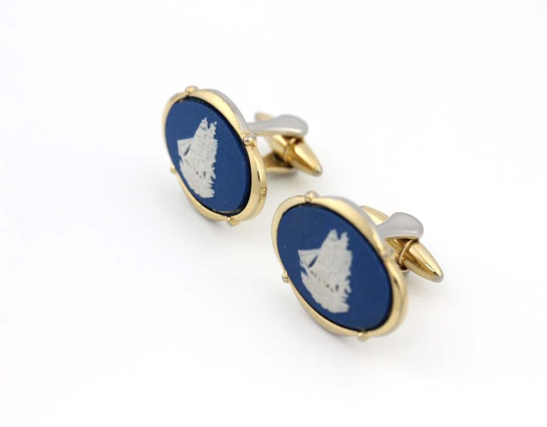 웨지우드 A등급 남자 명품 커프스 제스퍼 상품이미지3