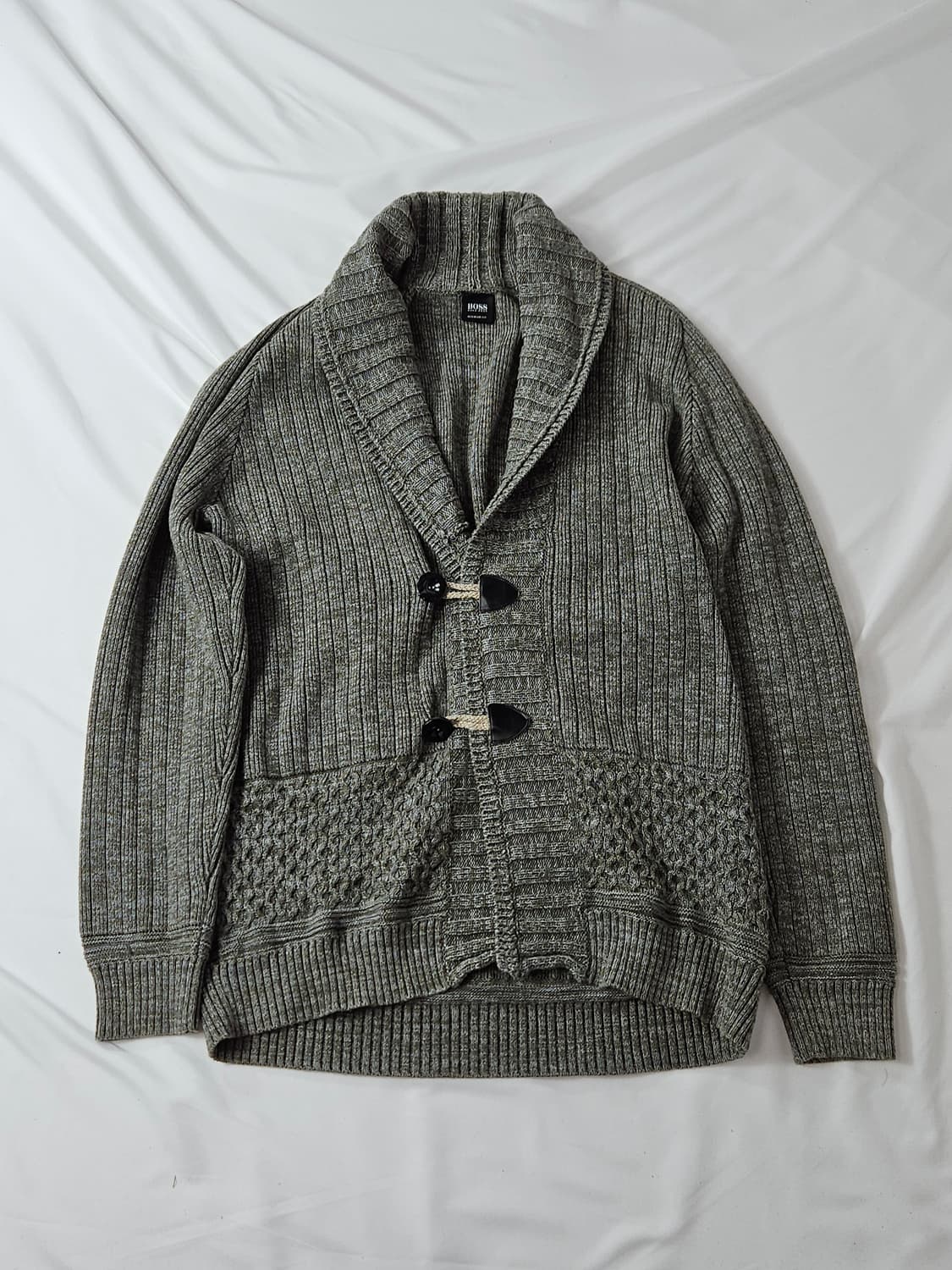 HUGO BOSS 휴고보스 울 숄카라 니트 가디건  상품이미지1