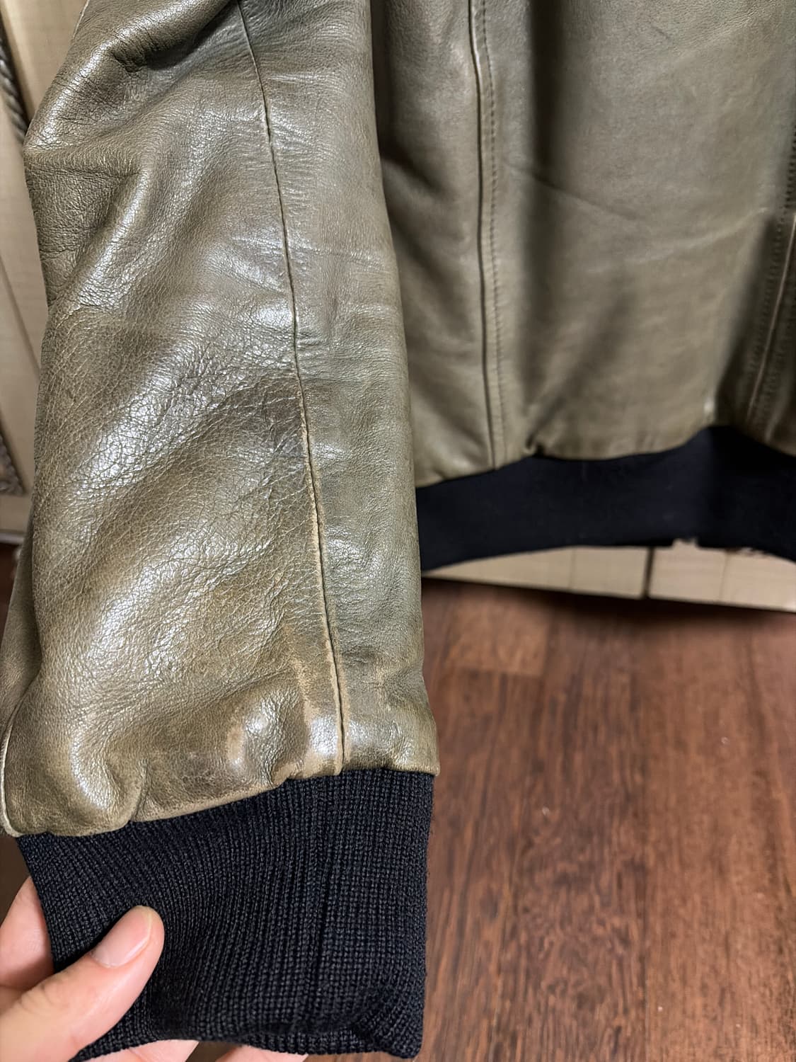 가렛 후드 가죽점퍼 상품이미지4