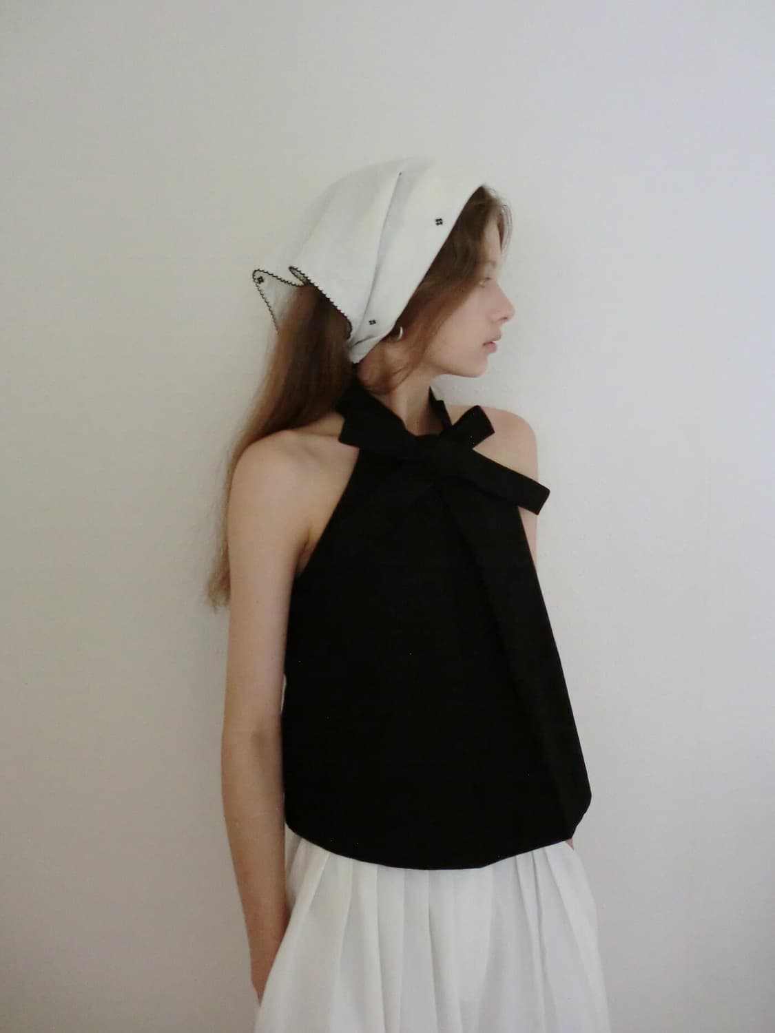 스무드무드 수이시 보타이 탑 Souissi Bow Tie Top 블랙 상품이미지1