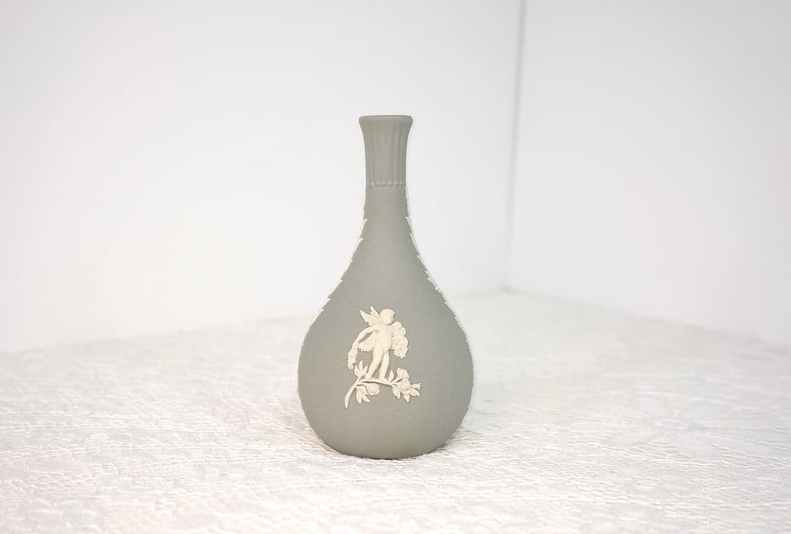 [영국앤틱] (레어)웨지우드 제스퍼웨어 호리병 화병 베이스_ 그레이 상품이미지3