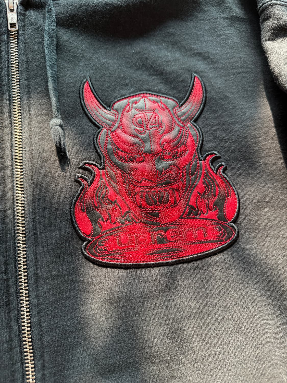 22SS 슈프림 데몬 후드집업 블랙 상품이미지2