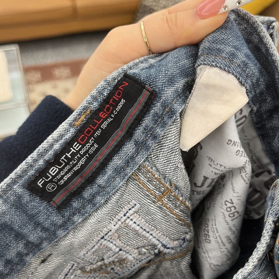 푸부 Y2K 레트로 00's 스트릿 펑크 데님팬츠 27인치 C10286 상품이미지5