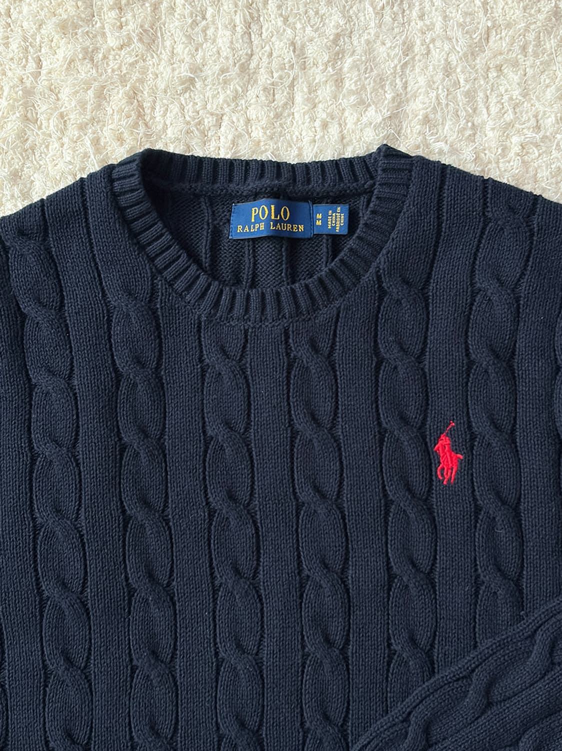 폴로 랄프로렌 네이비 케이블 니트 입니다. 상품이미지5