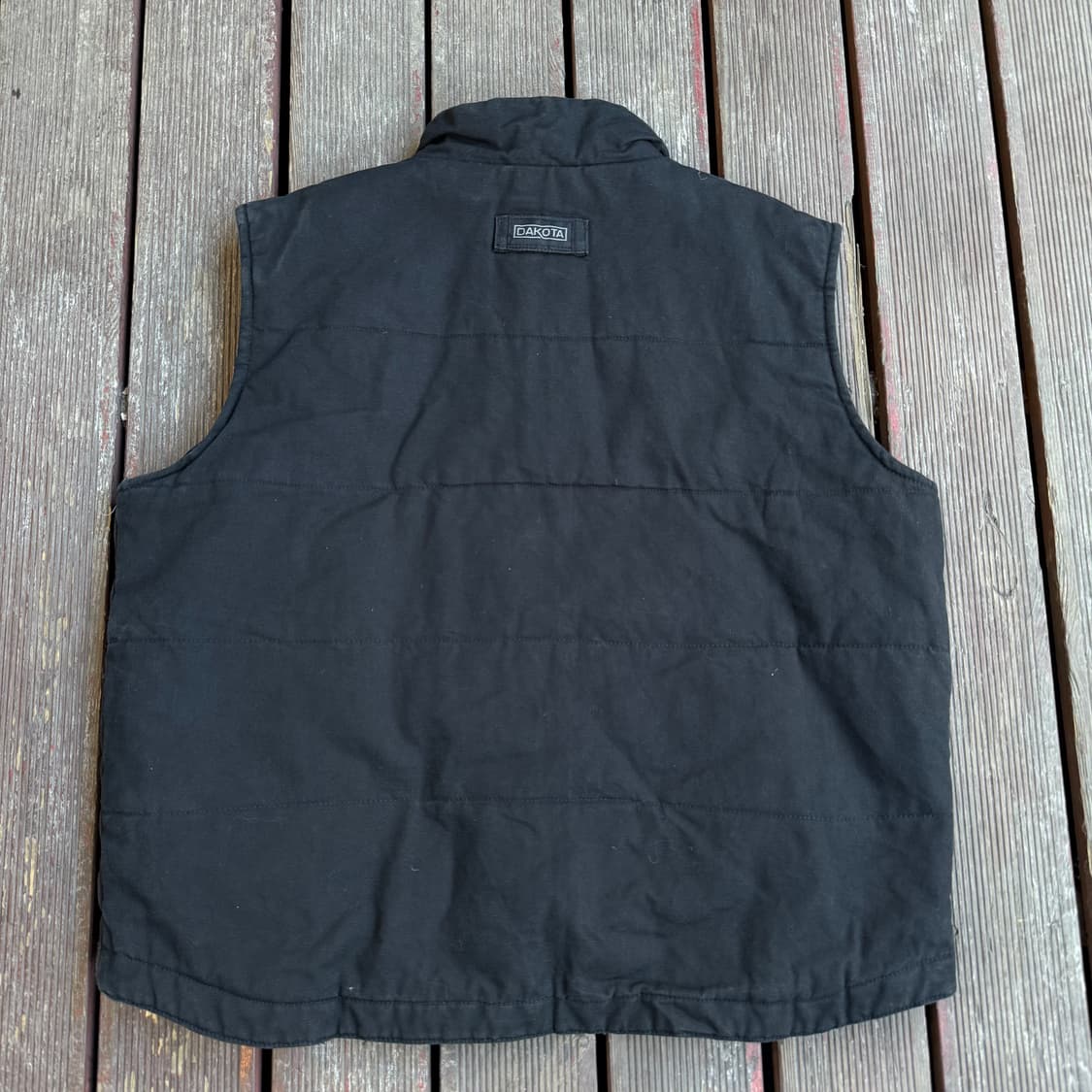 빈티지 워크 패딩 베스트 블랙 상품이미지3