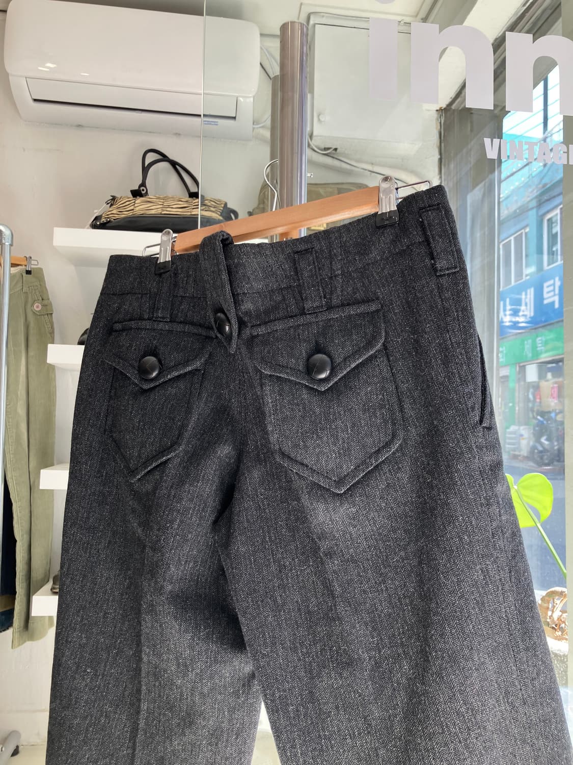 DSQUARED2 헤링본 울 크롭 슬랙스 28 상품이미지3