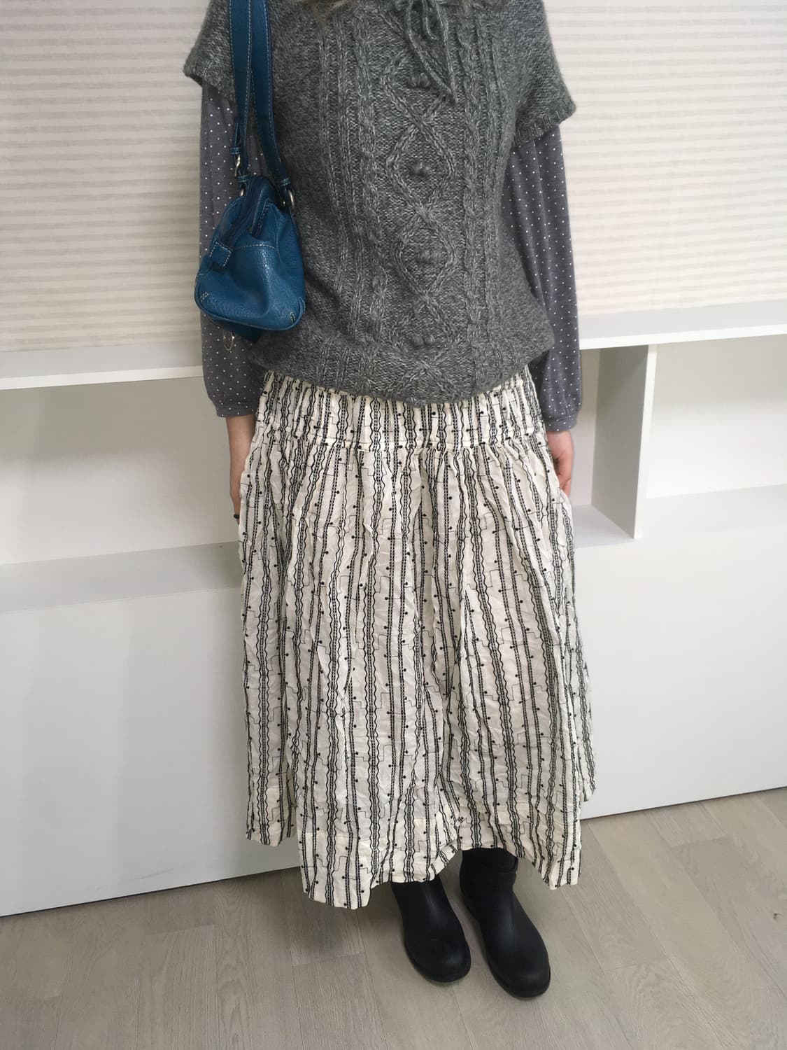 jpn vintage unique pattern long skirt 상품이미지5