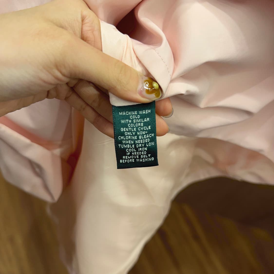 로렌 랄프로렌 트렌치 코트 더블 브레스트 버튼업 밸트 스트랩 라아트 핑크 상품이미지7