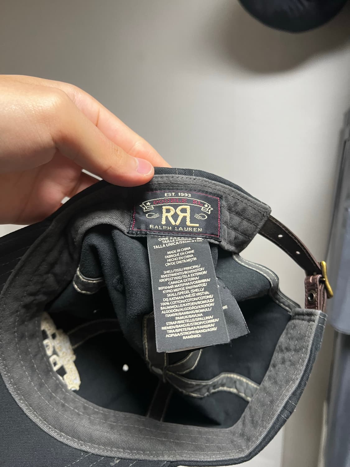 더블알엘 랜치 로고 트윌 볼 캡 블랙 상품이미지7