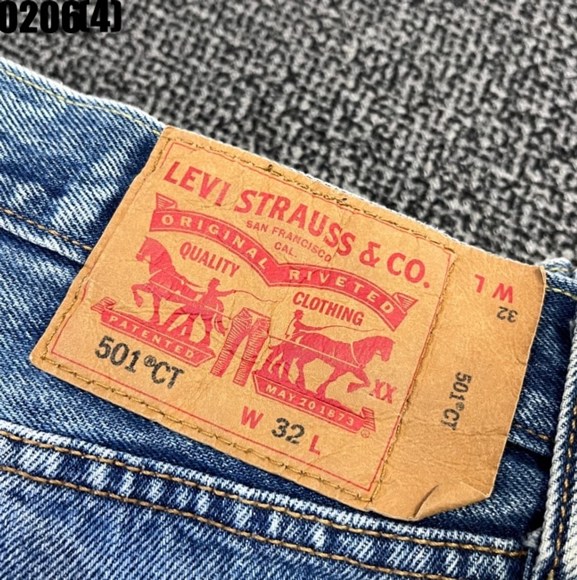 [W32] 리바이스 501 CT 데미지 청 데님 반바지 0206(4) 상품이미지2