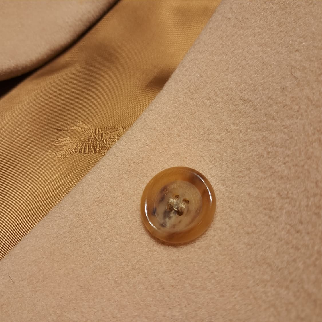 CL225 L 버버리 00s 영국판 울캐시미어 히든 카멜 코트 상품이미지8