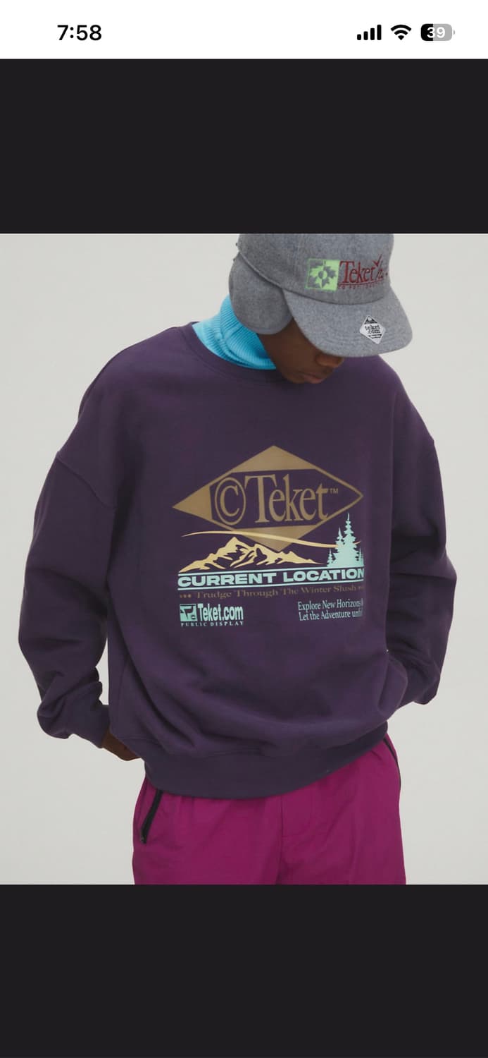 테켓 23FW 맨투맨 상품이미지1