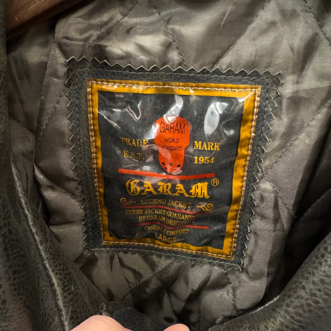 JPN VINTAGE 크랙 레더 바시티자켓 빅로고 포인트 다크브라운 상품이미지7