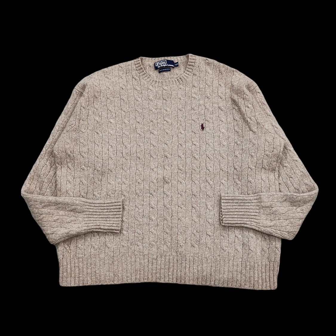 폴로랄프로렌 빈티지 램스울 베이지 니트 상품이미지1