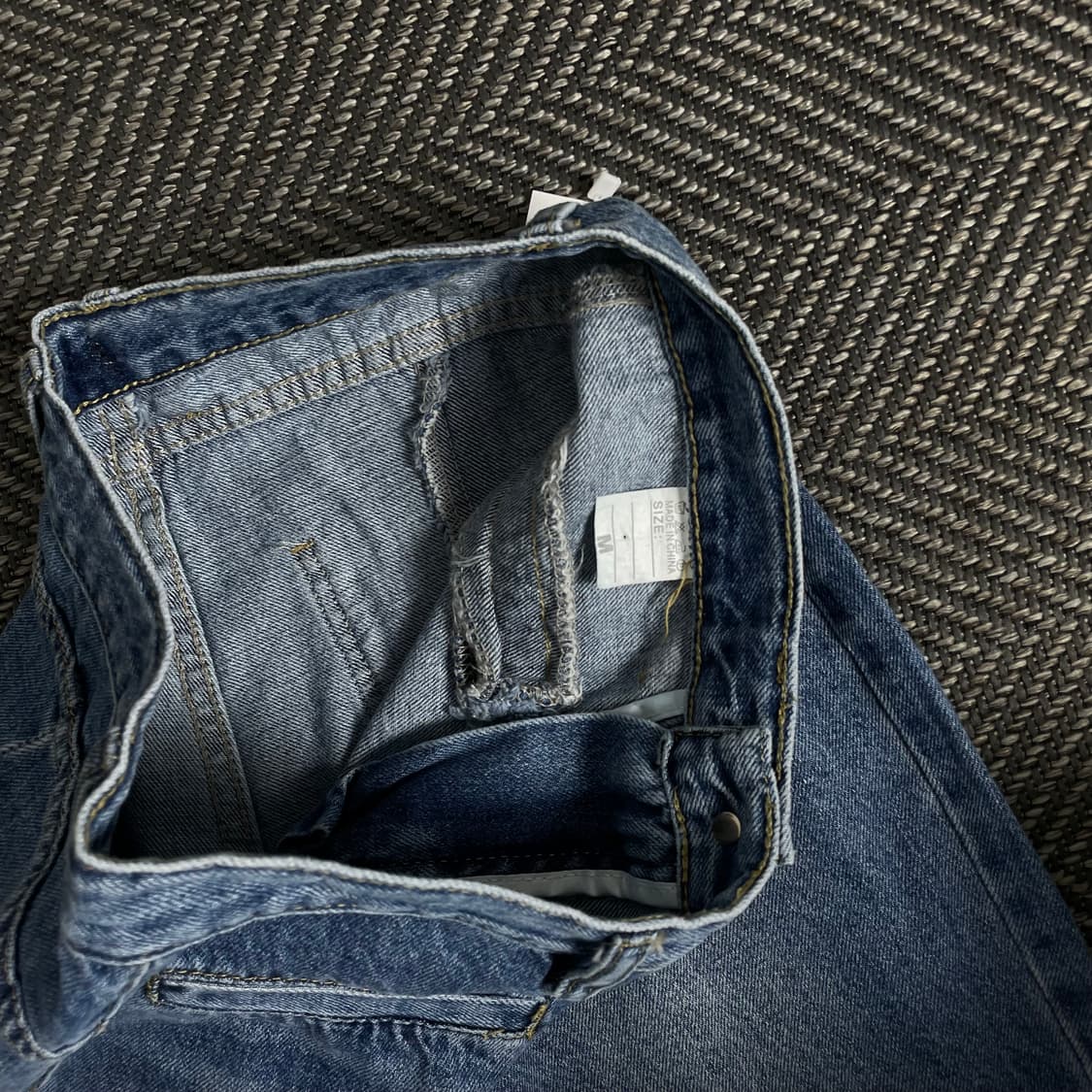 빈티지 절개 디테일 워싱 와이드핏 데님 팬츠y 3395 상품이미지5