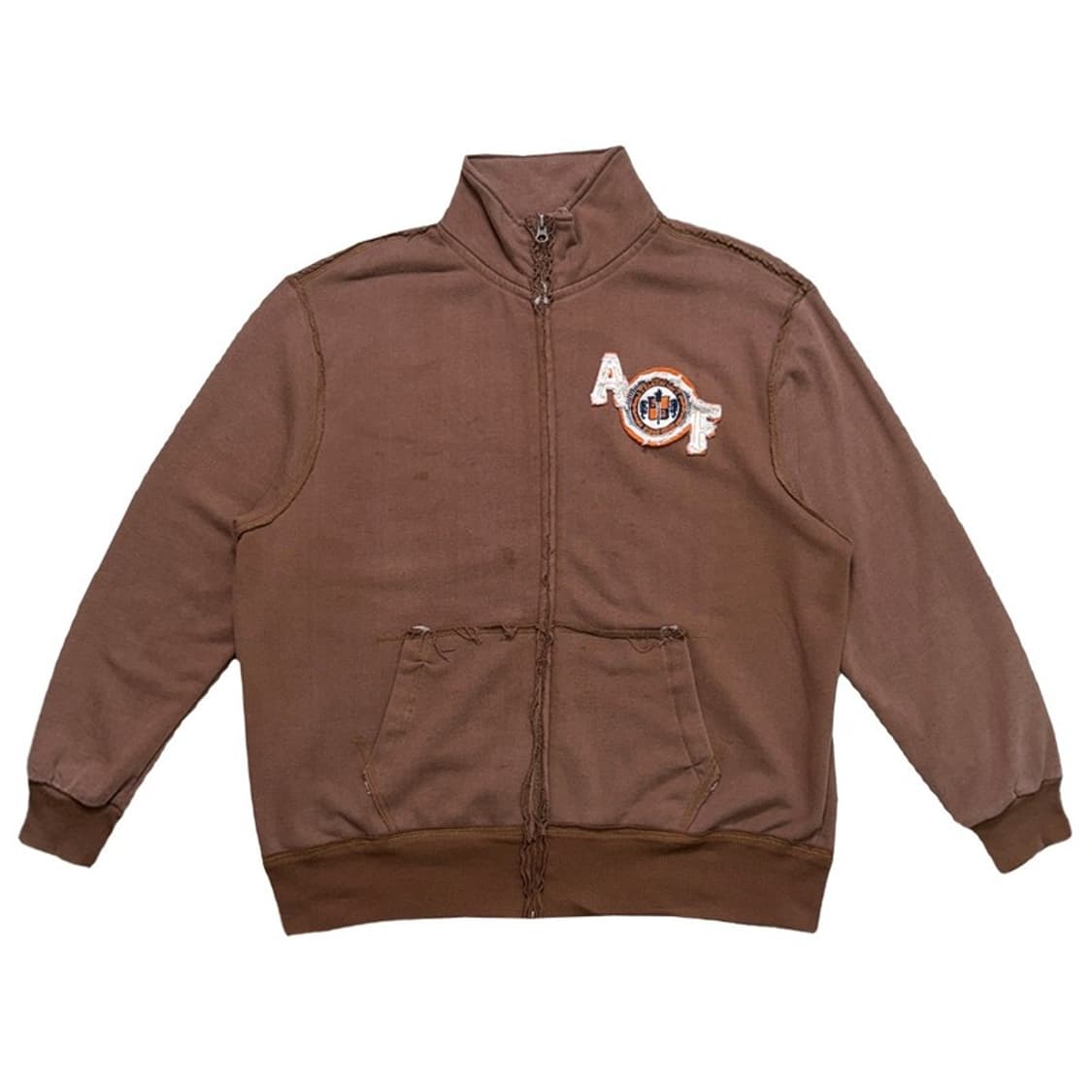 아베크롬비 앤 피치 빈티지 스타일 로고 집업 브라운 XL 상품이미지1