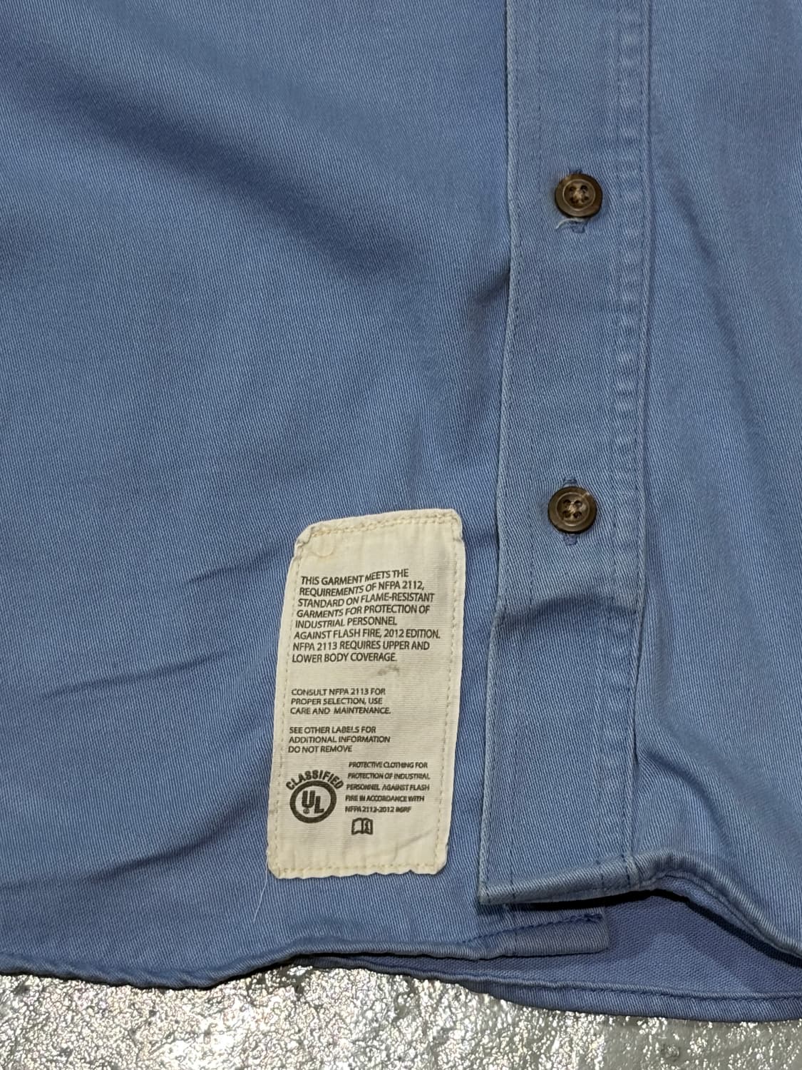 빈티지 칼하트(Carhartt) FR라인 스카이블루 워크셔츠 상품이미지8