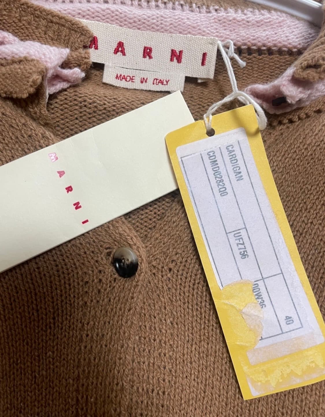 Marni 마르니 캐시미어 가디건 브라운 40사이즈 상품이미지7