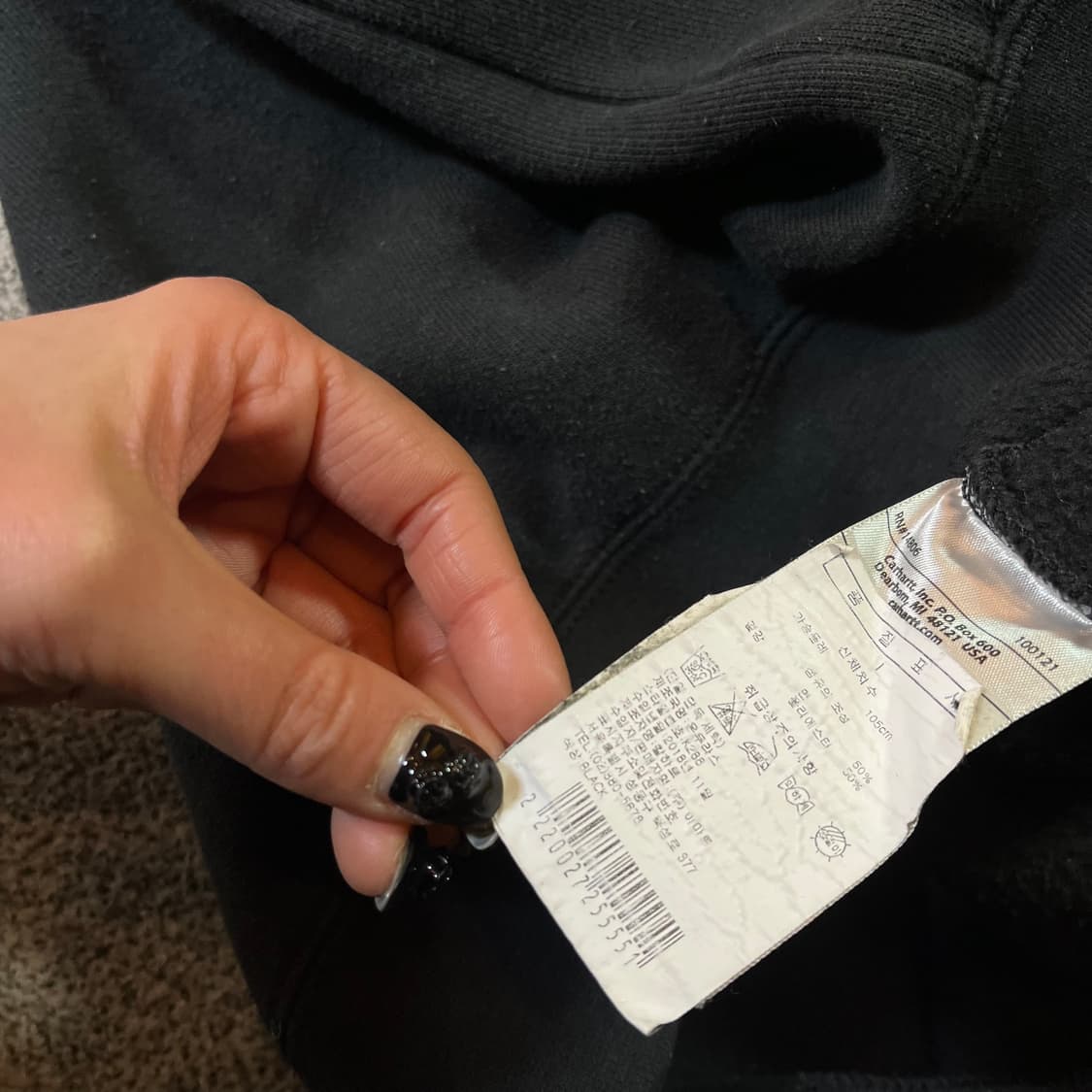 칼하트 스펠로고 후드티 상품이미지4