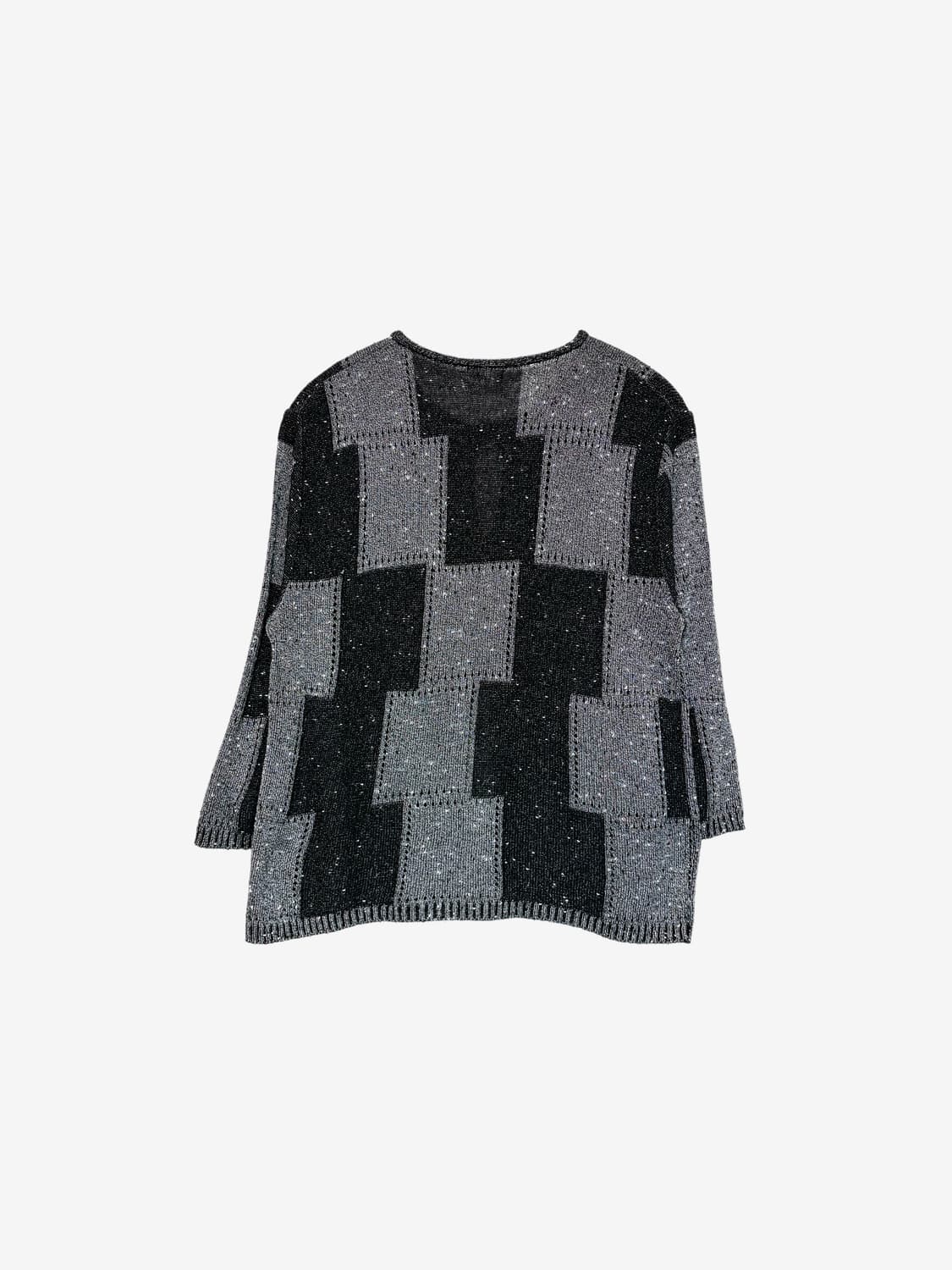 Square Pattern Knit Cardigan 상품이미지7