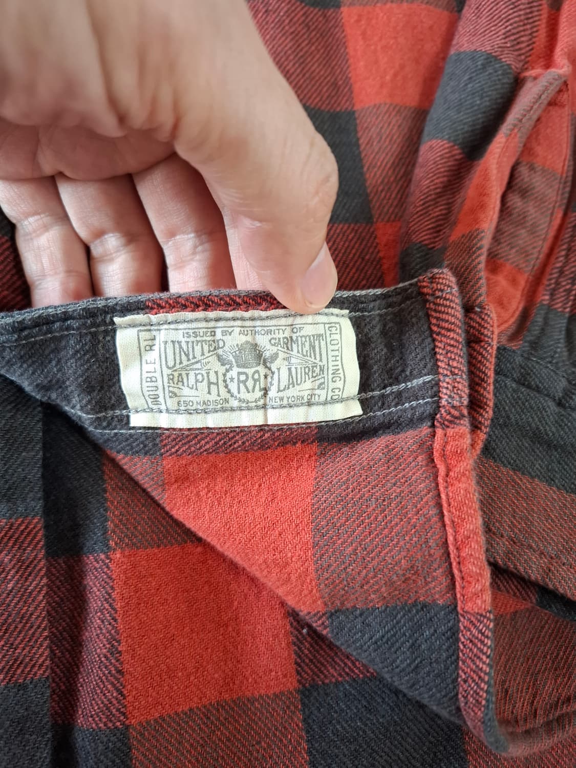 S RRL 버팔로 체크 워크 셔츠 남방 상품이미지4