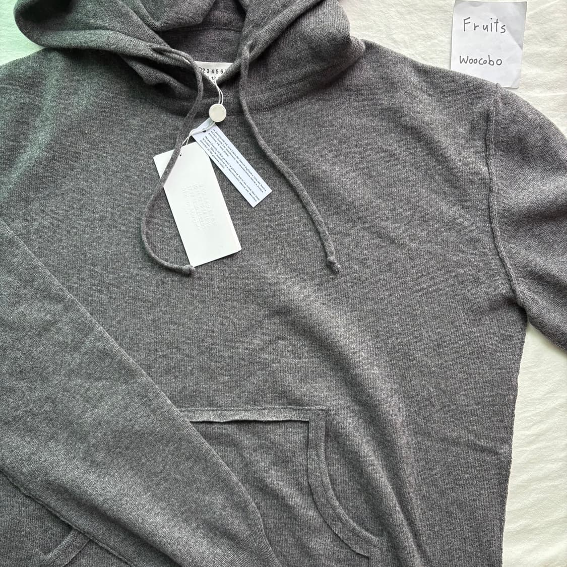 [L] 마르지엘라 캐시미어 울 후드 니트 그레이 상품이미지2