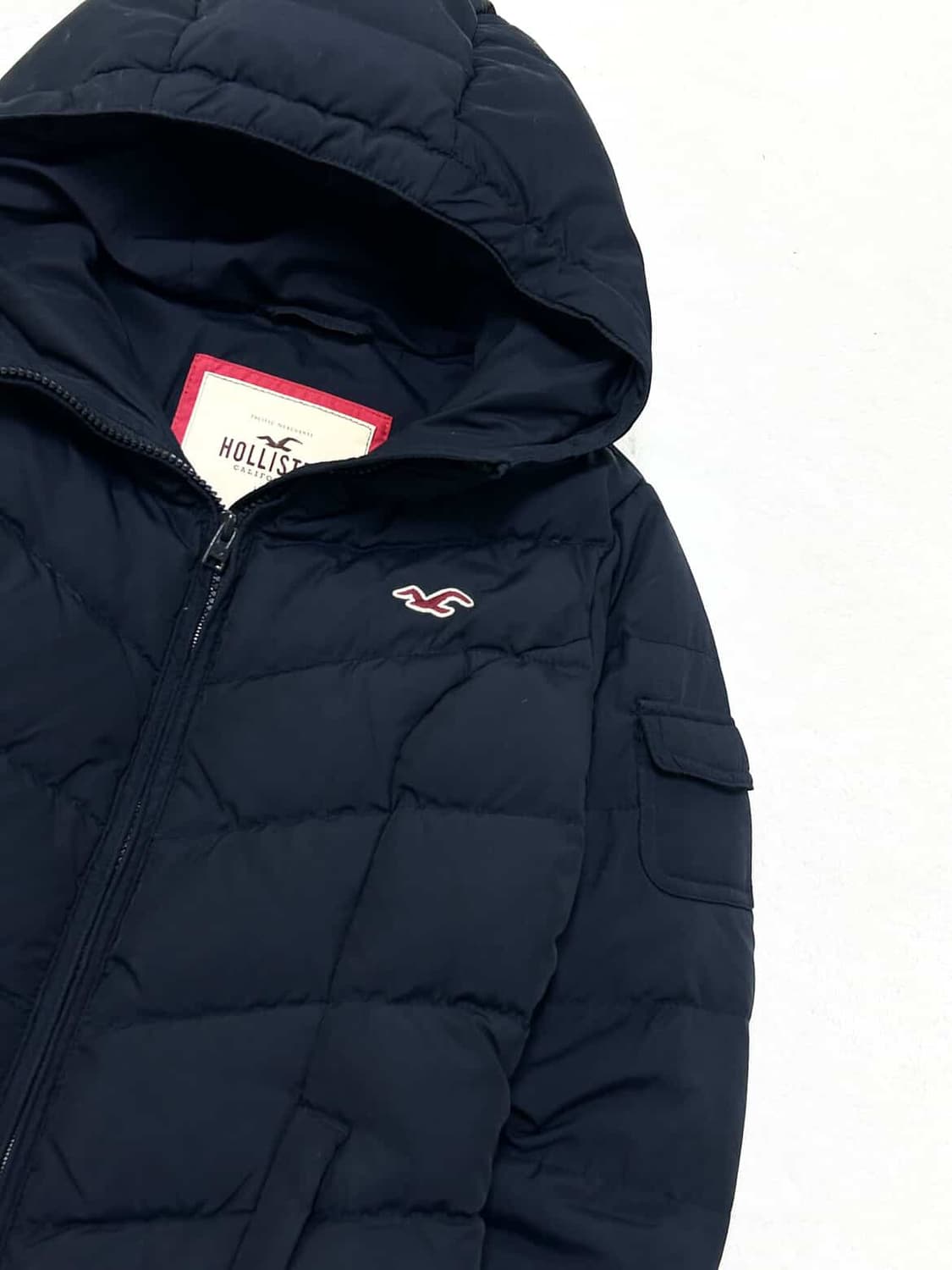 홀리스터 자수로고 네이비 슬림 패딩 상품이미지6