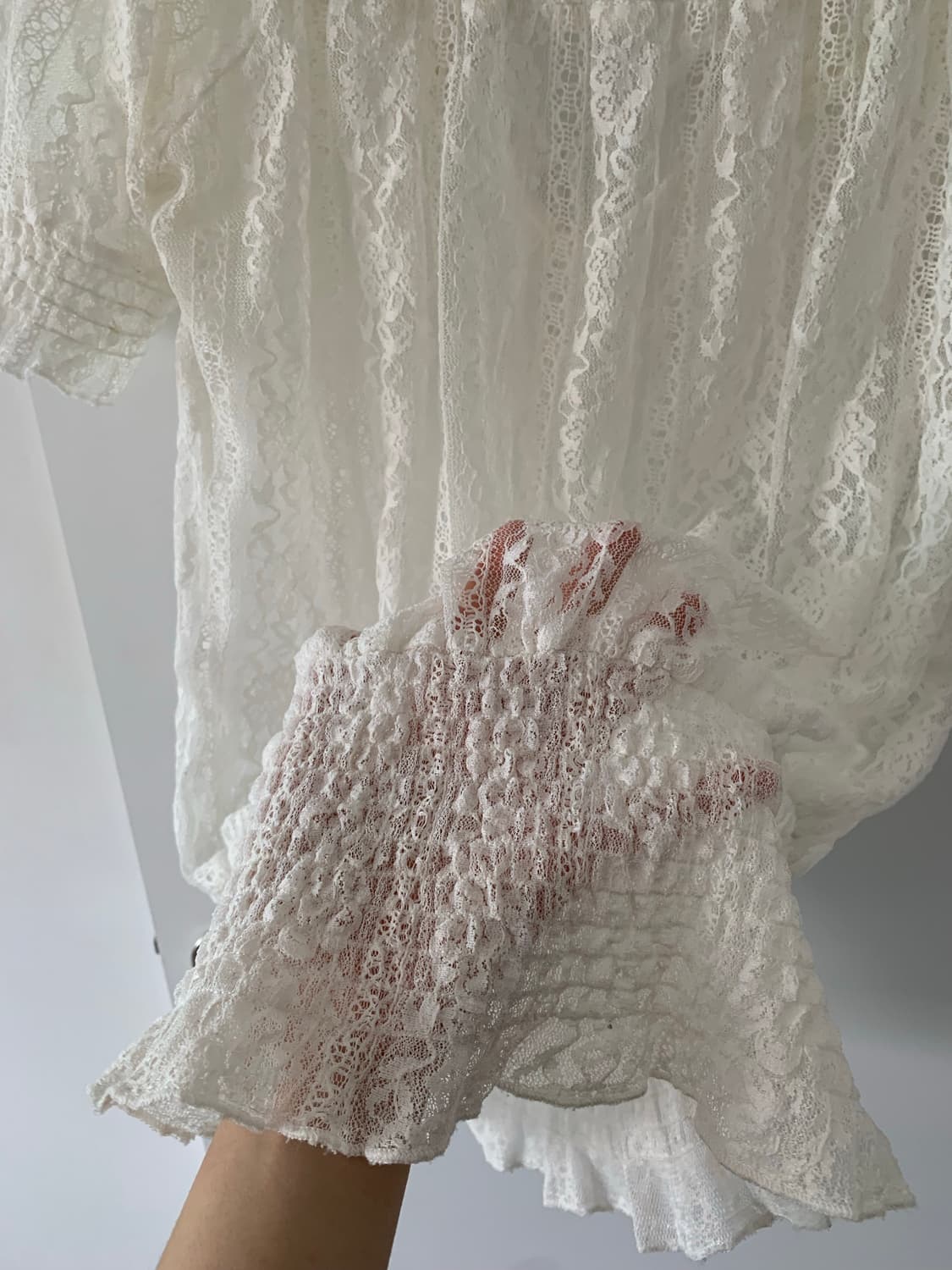 레이스 시스루 탑 상품이미지4