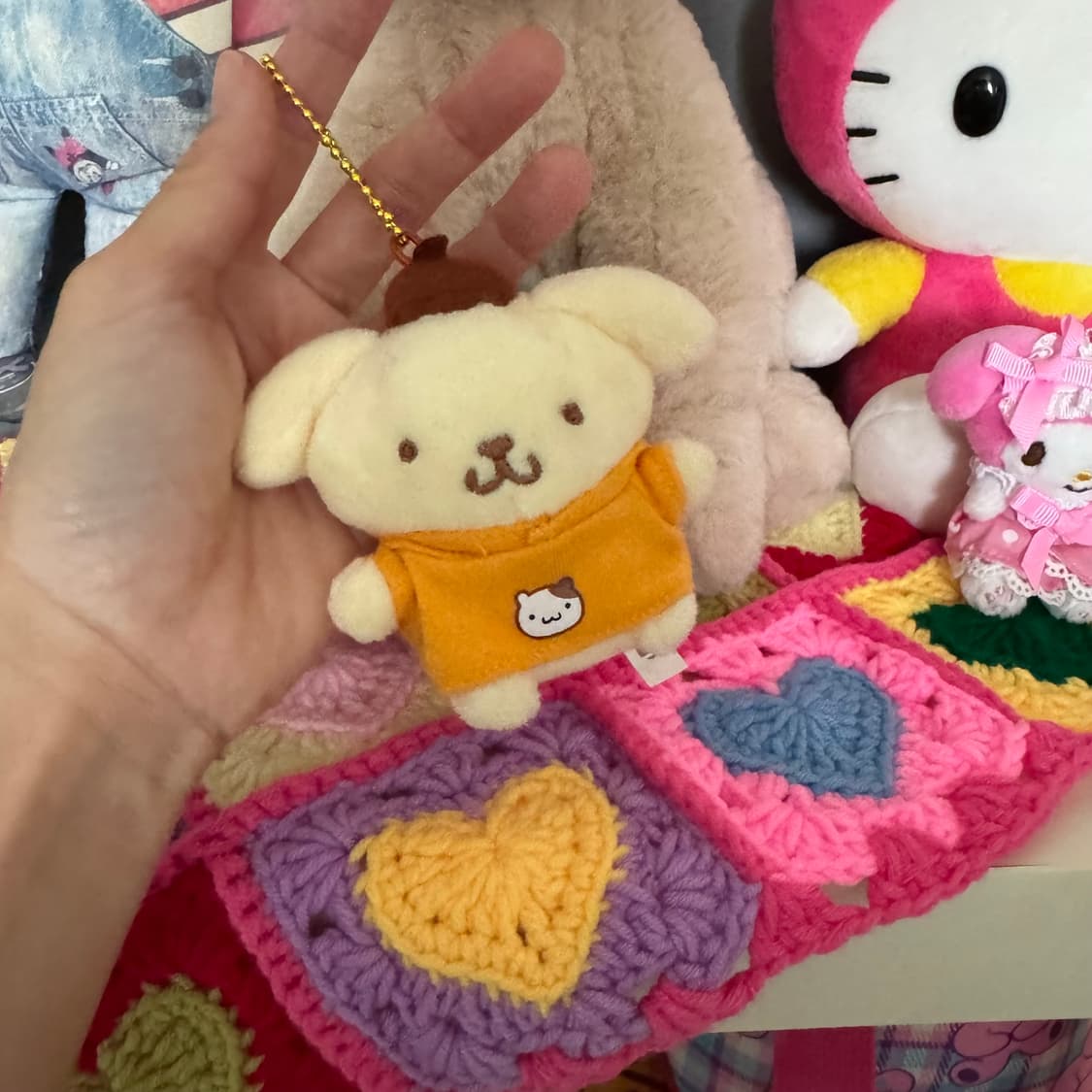 산리오 폼폼푸린 인형 키링 봉제인형 가방고리 상품이미지8