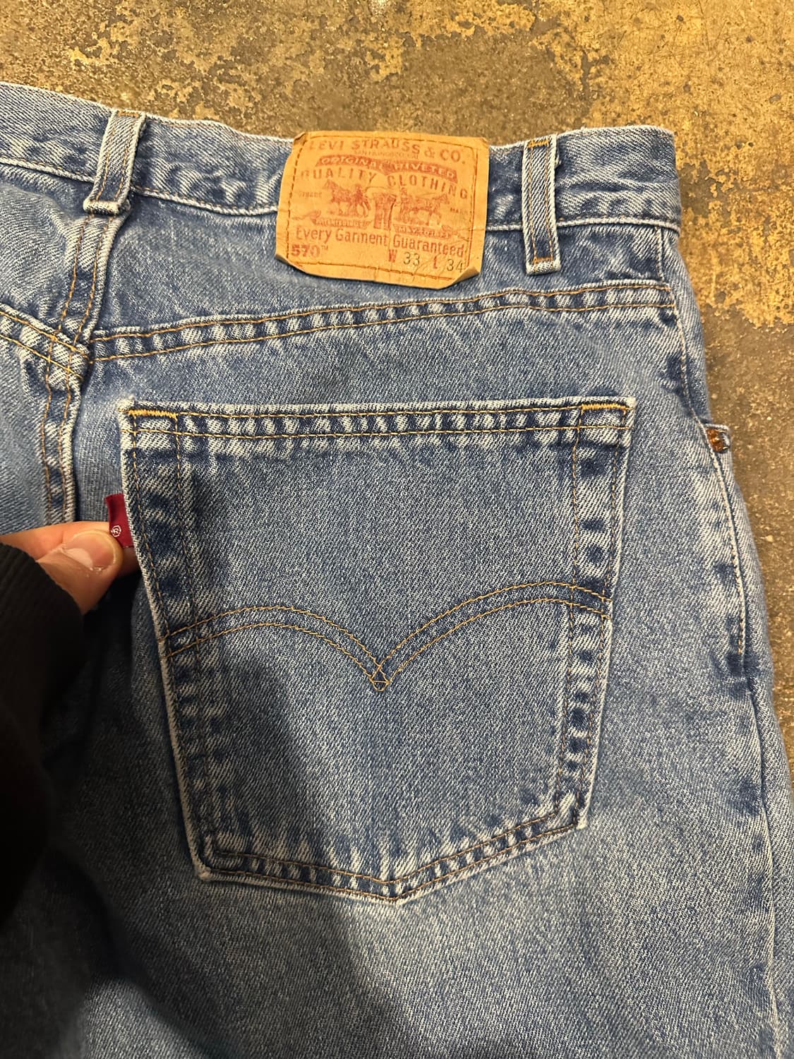 빈티지 00s 리바이스 570 데님팬츠  상품이미지3