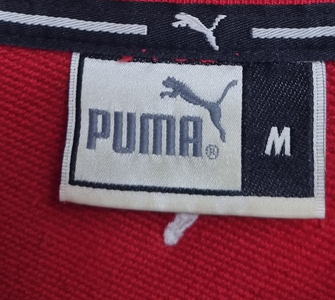 오버핏 M ) 푸마 레드 데님로고 빈티지 맨투맨 상품이미지3