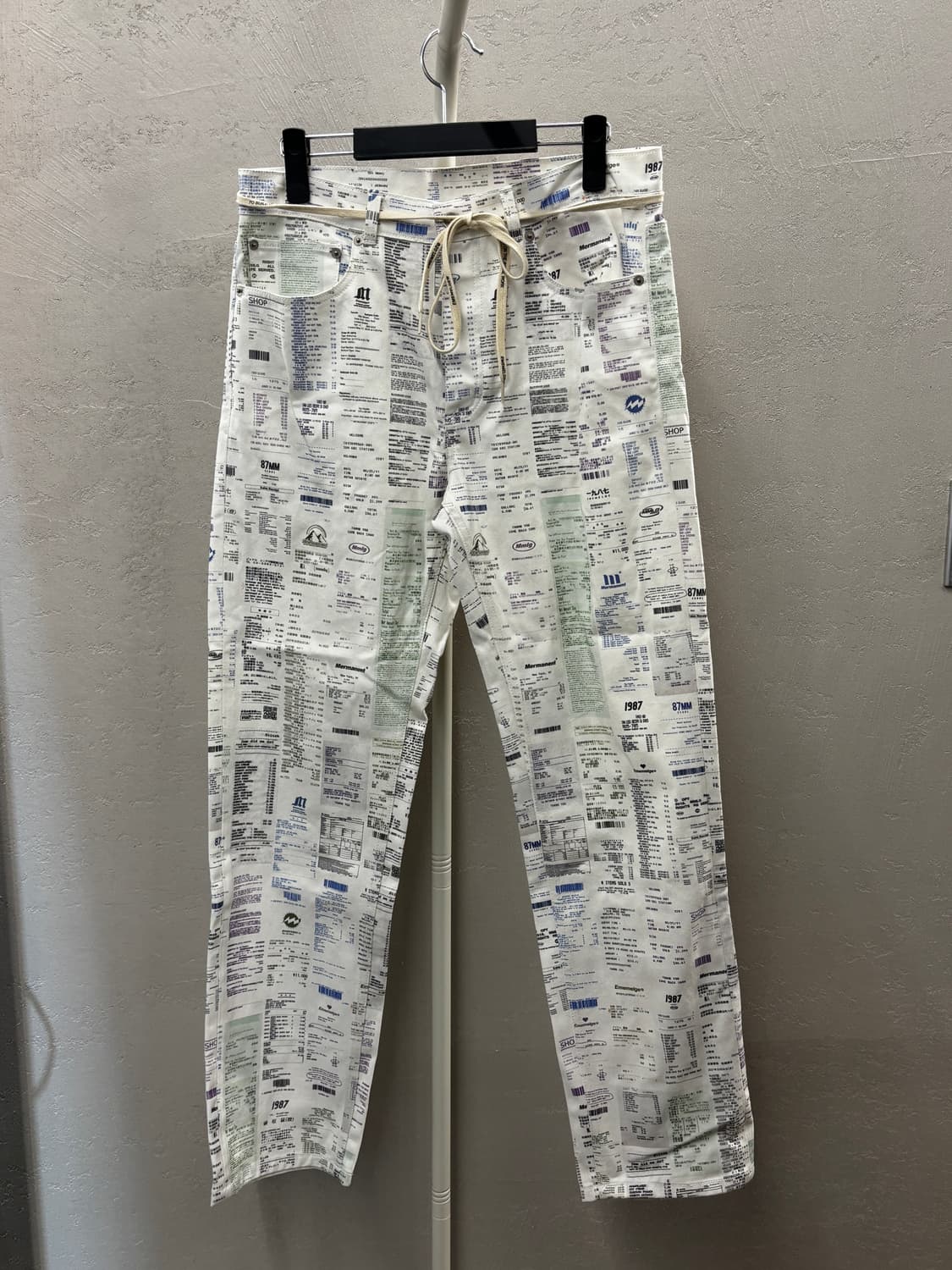 Mmlg 영수증 프린팅 바지 L 상품이미지2