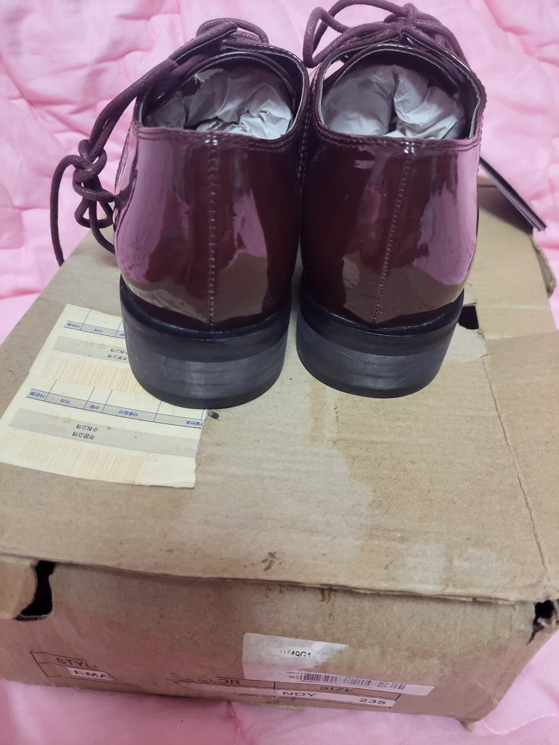 급처미사용새상품!로엠 구찌,샤넬느낌 에나멜 여자 더비슈즈 로퍼 구두 상품이미지2