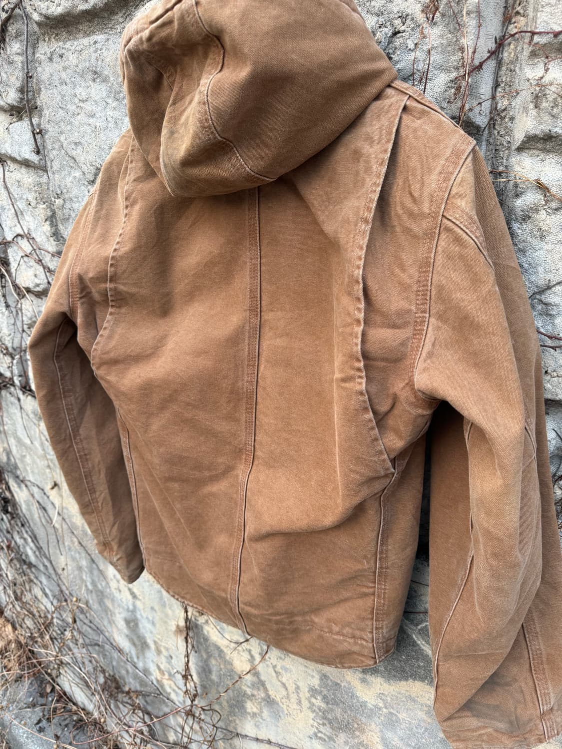 00s 칼하트 빈티지 j141 브라운 덕캔버스 디트로이트 액티브 자켓 상품이미지4