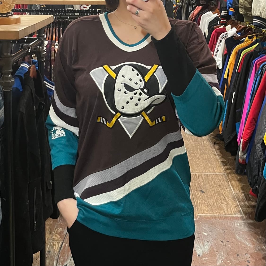 [HI] NHL 스타터 애너하임 마이티 덕스 져지 브라운 상품이미지1