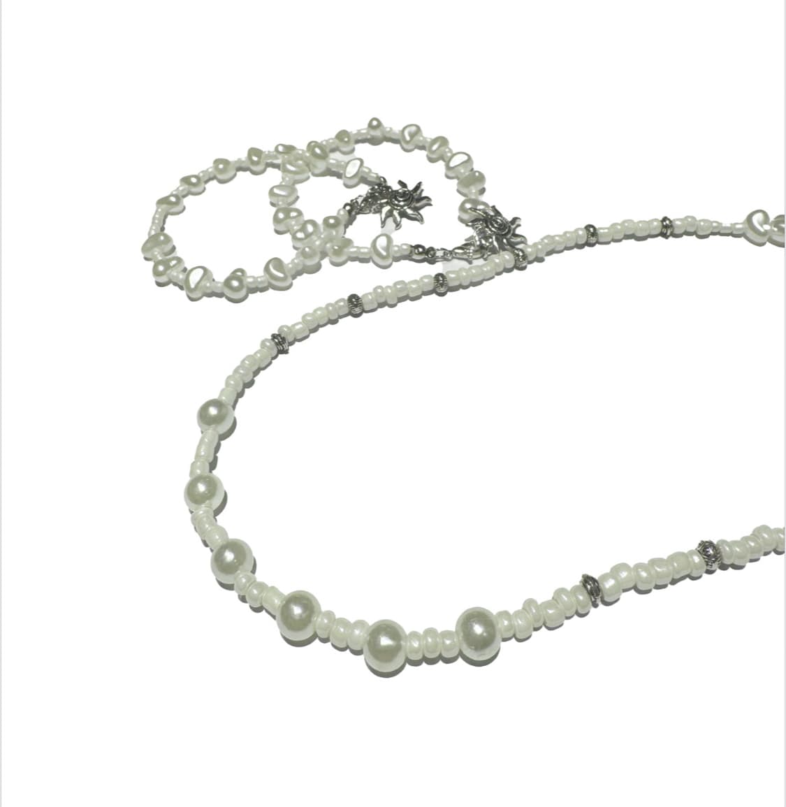 White pearl ellavo necklace 판매합니다 상품이미지2