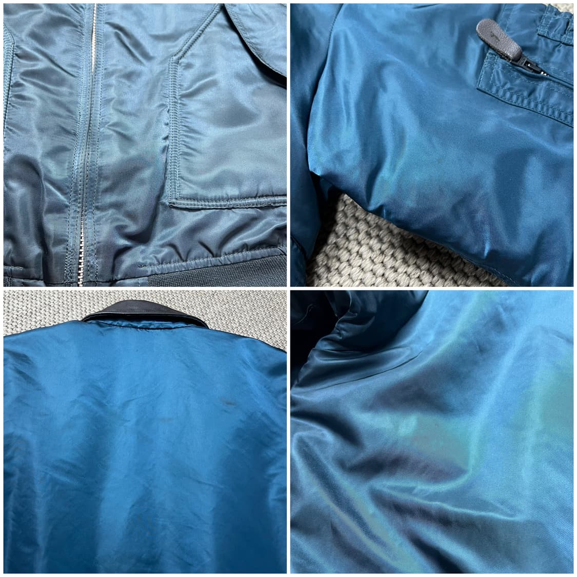 알파인더스트리 CWU-45P 레더 카라 항공 자켓 L 상품이미지8