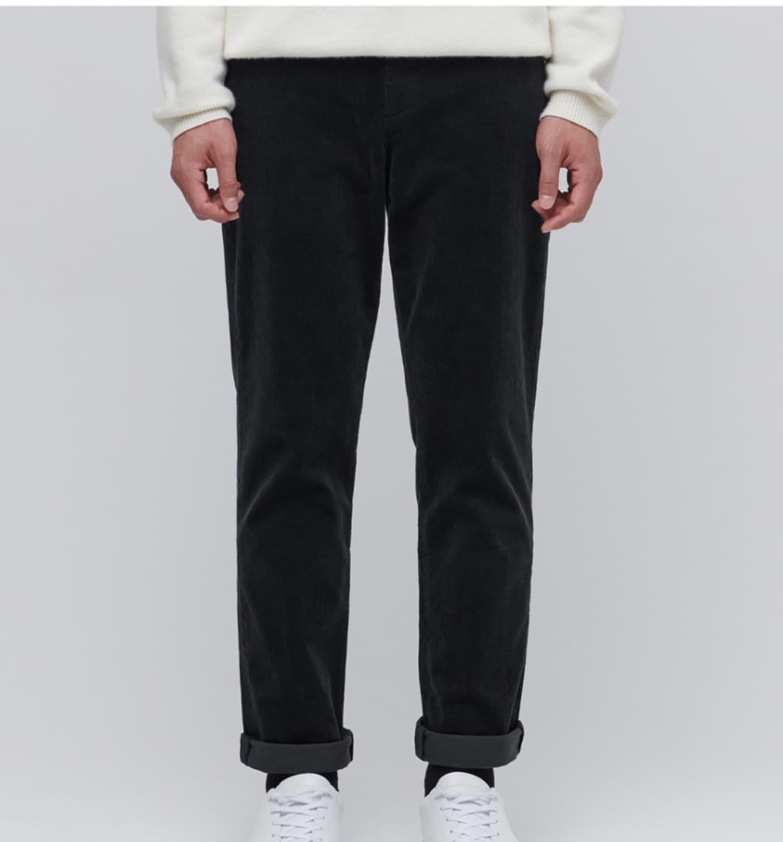무신사 테이퍼드 코듀로이 팬츠 블랙 (29) 상품이미지3