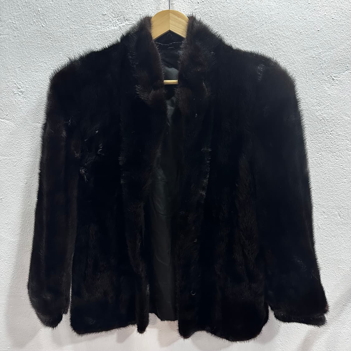 빈티지 블랙 사가밍크 코트 퍼자켓L 상품이미지7