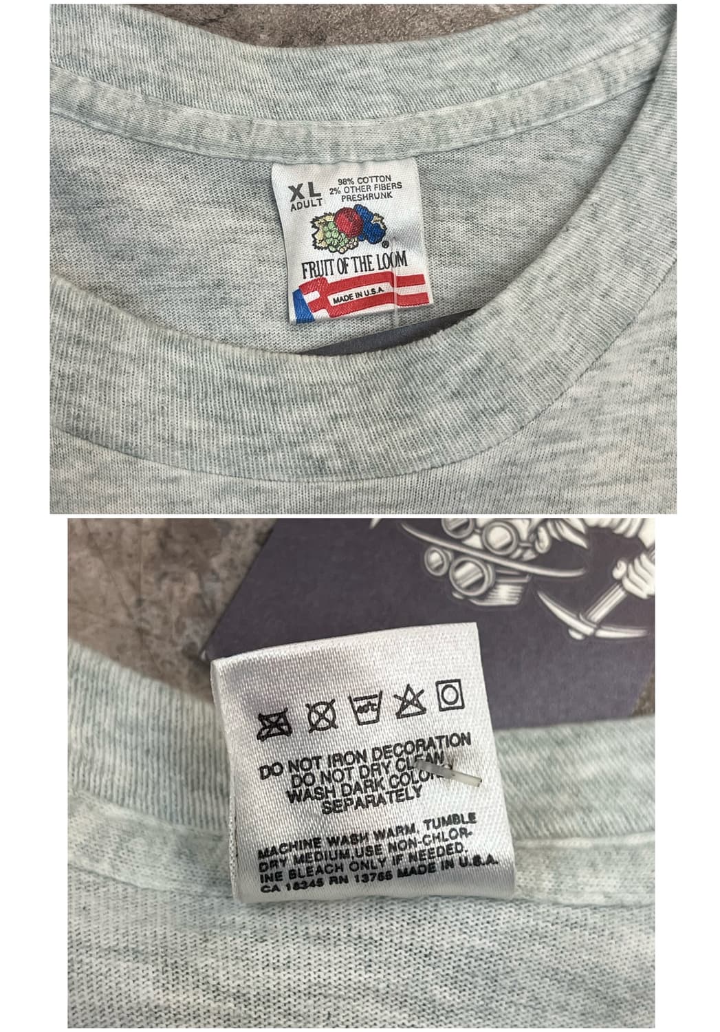 Fruit of the loom 반팔티 라이트그레이 XL #csz4077 상품이미지3