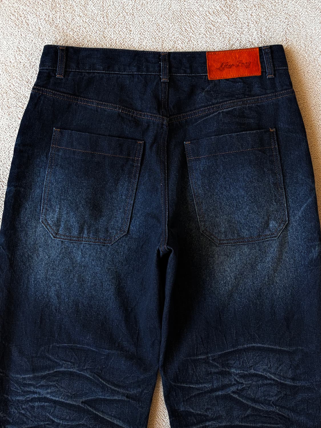 애프터프레이 와이드 링클 워시드 데님 진스 인디고 상품이미지6