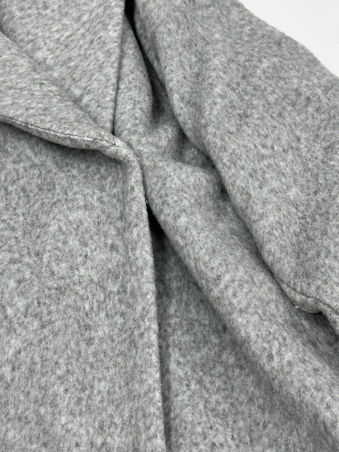 케이프st 그레이 코트 아우터  히메갸루 그런지  베이직 미디코트 루즈핏 상품이미지6