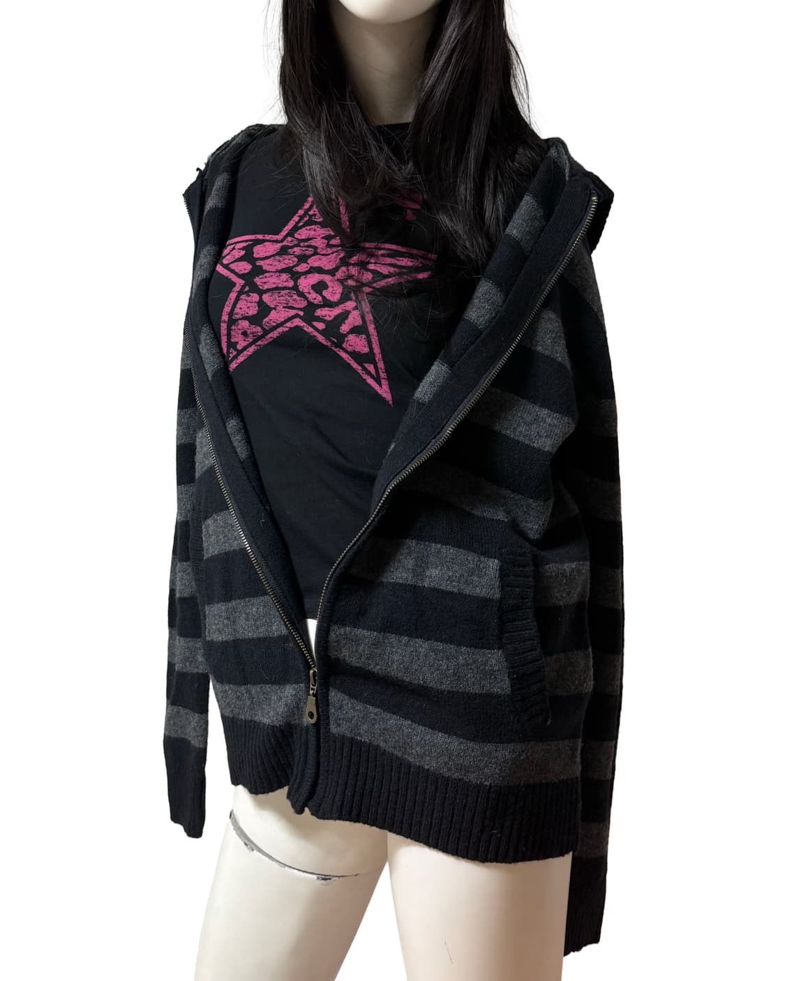 빈티지 y2k 울 후드집업 상품이미지2