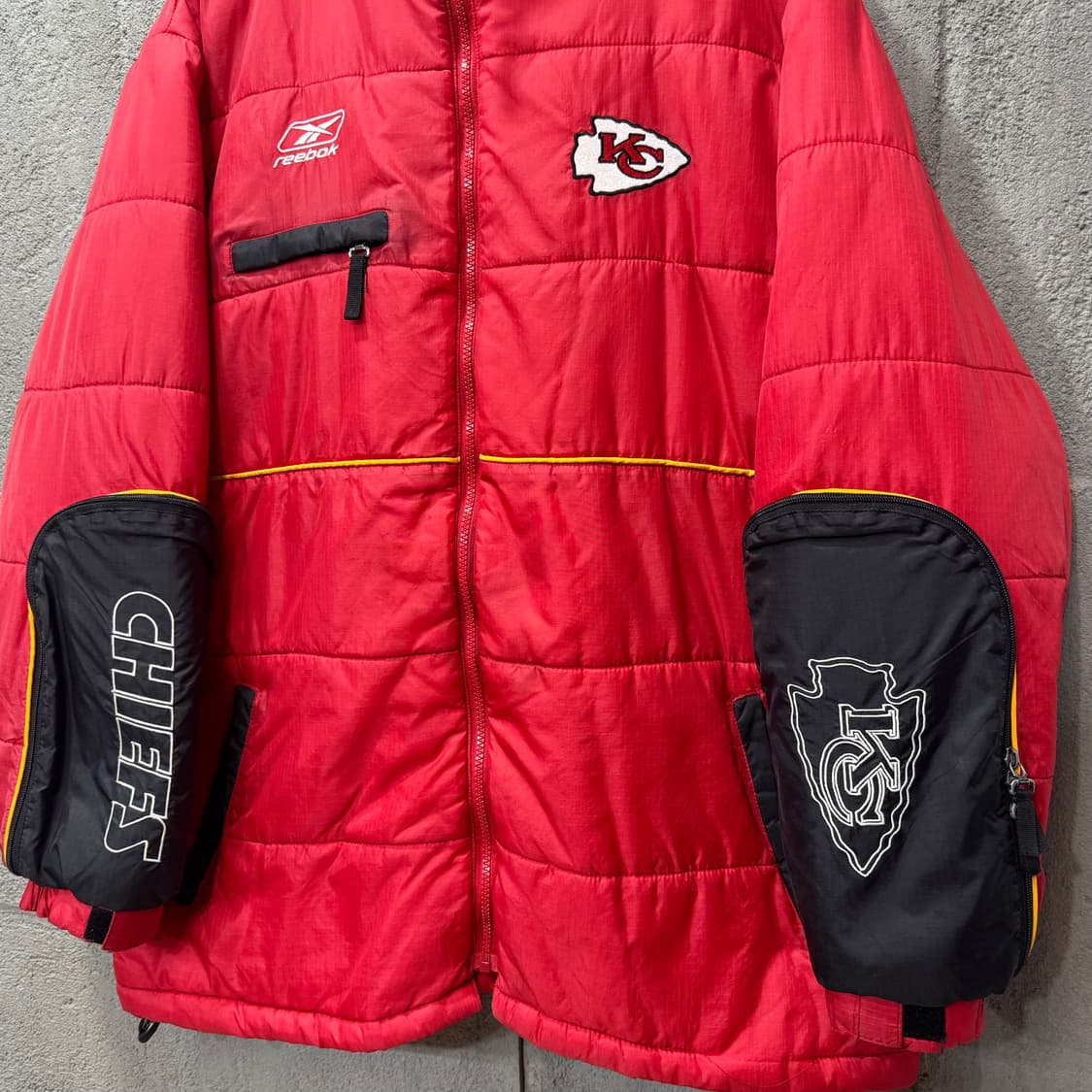 90s 리복 NFL 캔자스 시티 치프스 점퍼 (XL)  상품이미지3