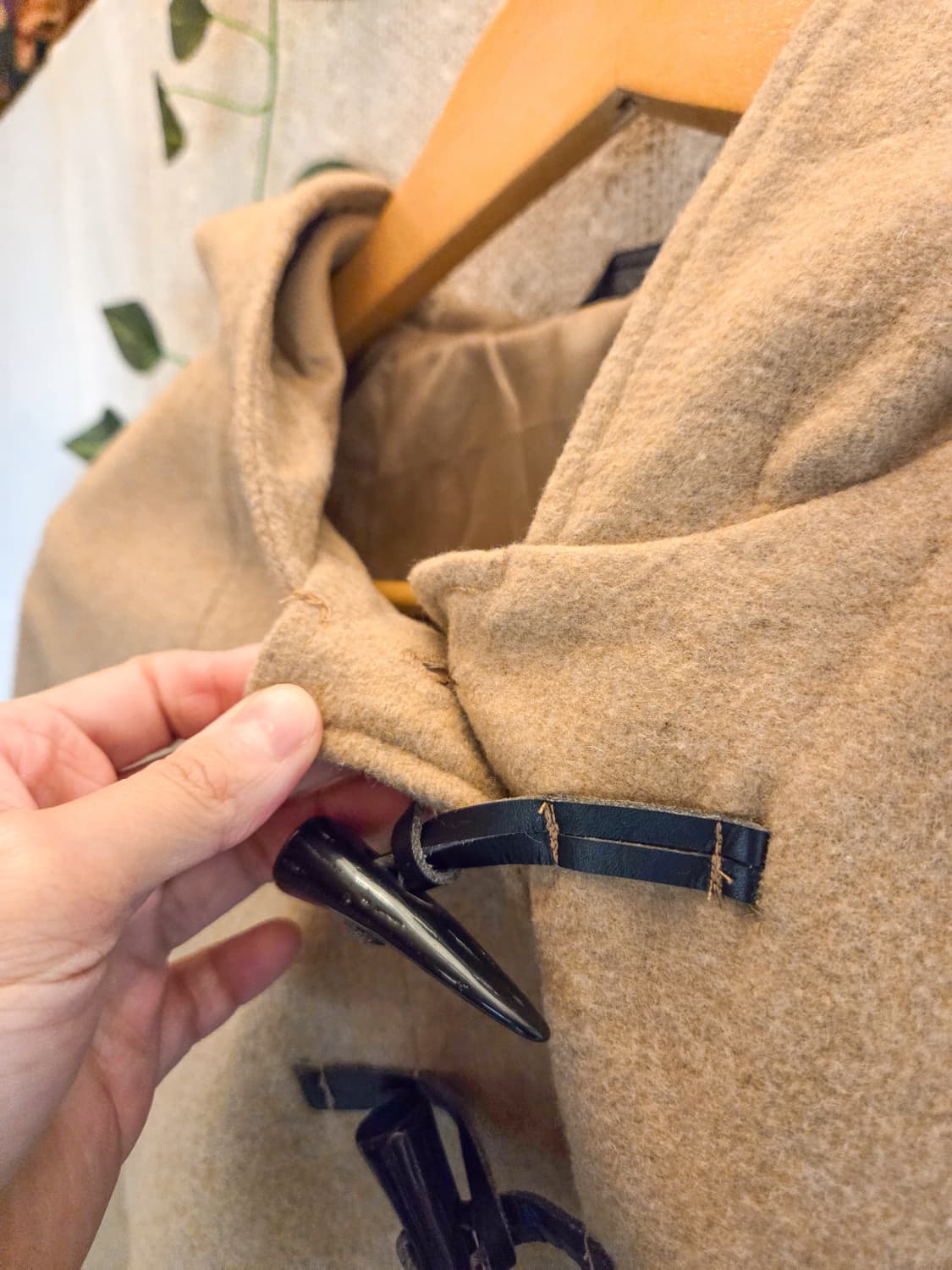 베이지 더플 케이프 코트 상품이미지4