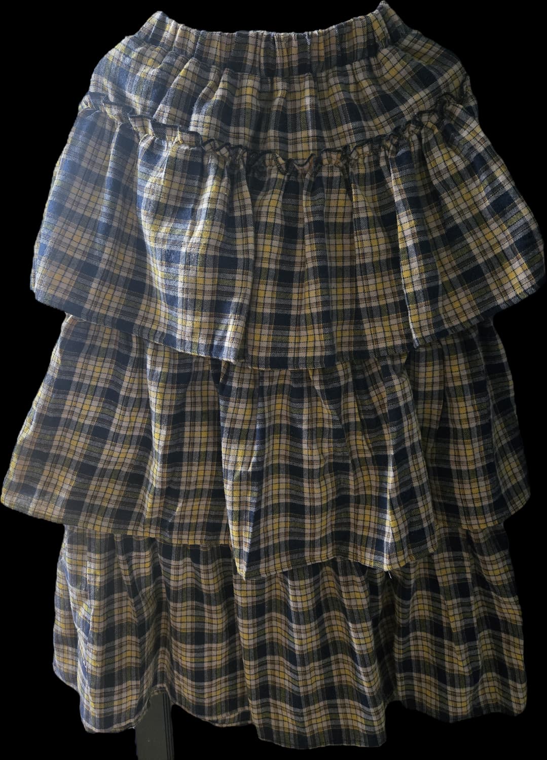 샵더기 피치 플레드 캉캉 스커트 ( 옐로우)  상품이미지2